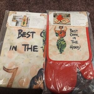 Apron and Oven Mitt Set